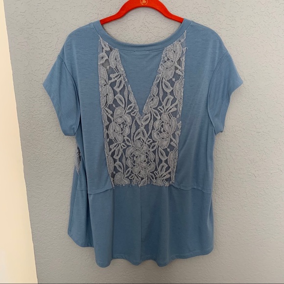 Rue 21 Blue Shirt M - Picture 3 of 4